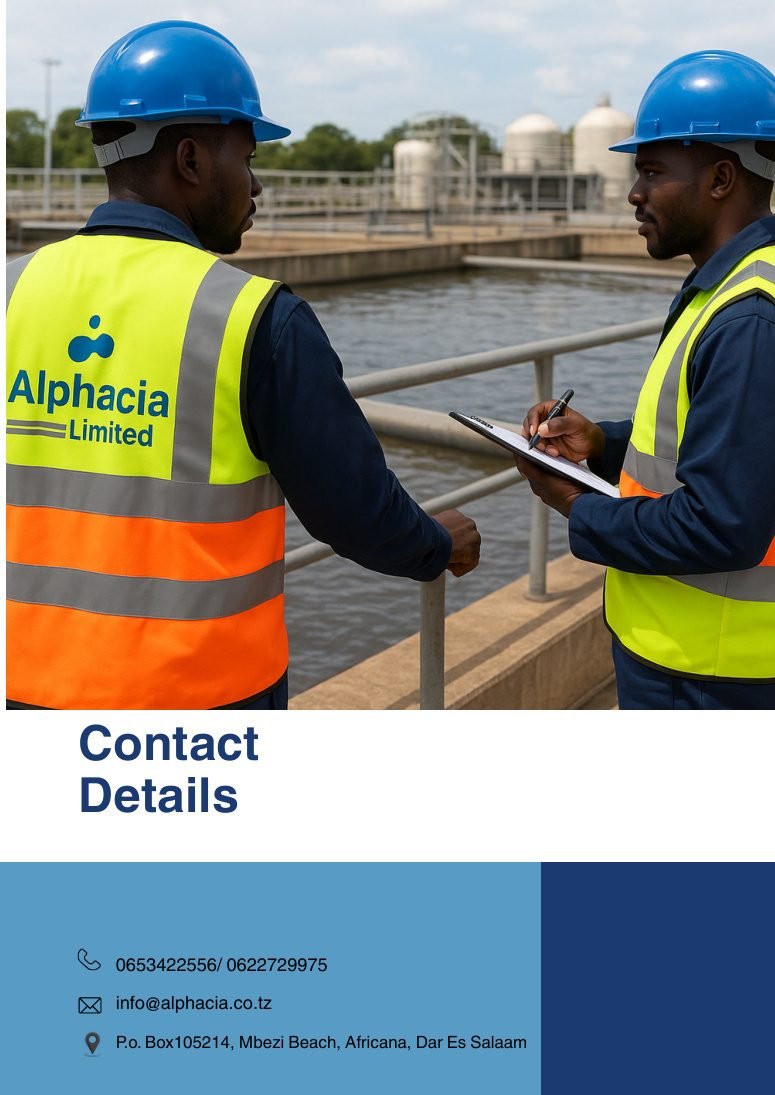 Alphacia technical team at water treatment facility
